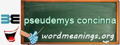WordMeaning blackboard for pseudemys concinna